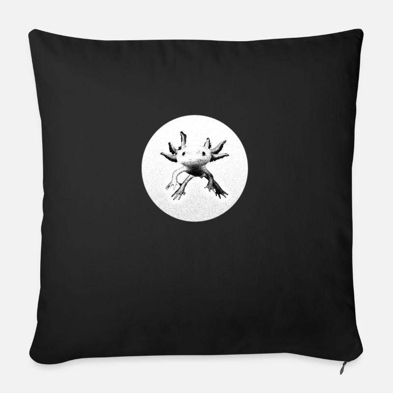 Axolotl - Sofa pillow with filling 45cm x 45cm - black