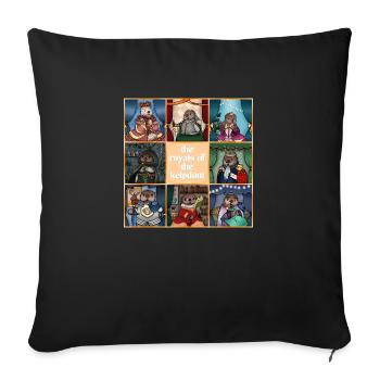Tazz Talks | Royal Kelpdoms - Sofa pillow with filling 45cm x 45cm - black - Front