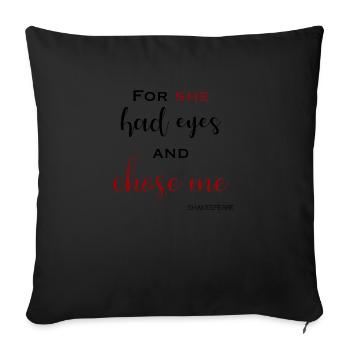 Shakespeare's phrase - Sofa pillow with filling 45cm x 45cm - black - Front