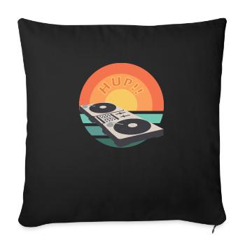 Mischpult SunSet DJ Mixer - Sofakissen mit Füllung 45 x 45 cm - Schwarz - Vorne