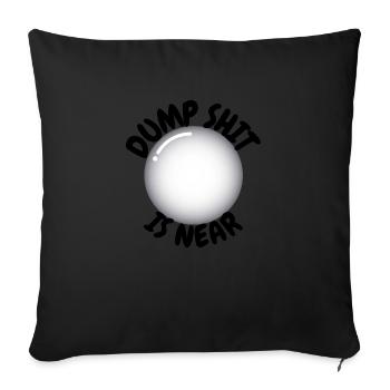 Stupide est proche - Coussin et housse de 45 x 45 cm - noir - Devant