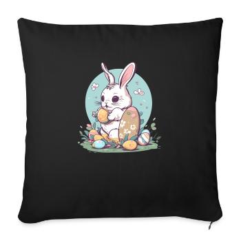 Osterhase - Sofakissen mit Füllung 45 x 45 cm - Schwarz - Vorne