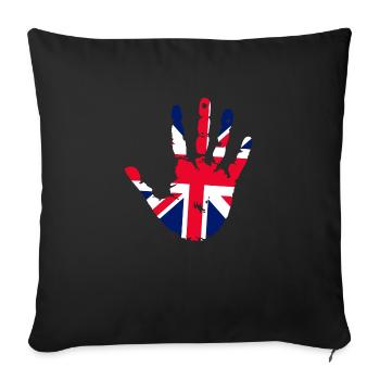Empreinte anglaise - Coussin et housse de 45 x 45 cm - noir - Devant