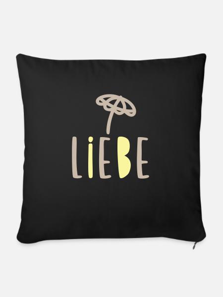 Urlaubsliebe - Sofakissen mit Füllung 45 x 45 cm - Schwarz