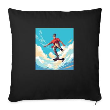 Die Herren der Bretter - Seigneurs du Conseil - Coussin et housse de 45 x 45 cm - noir - Devant