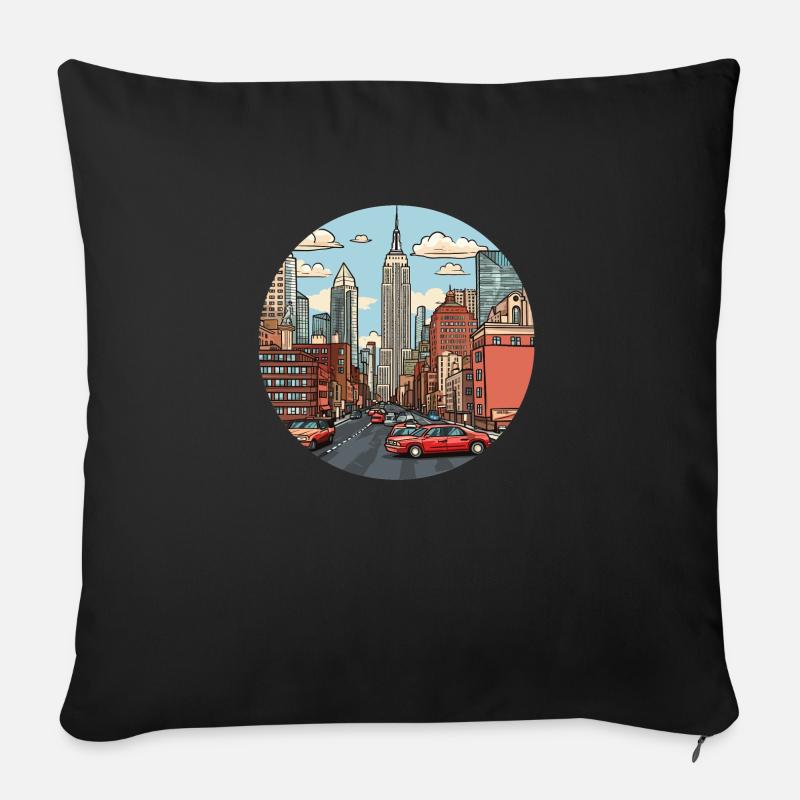 NY - Sofakissen mit Füllung 45 x 45 cm - Schwarz