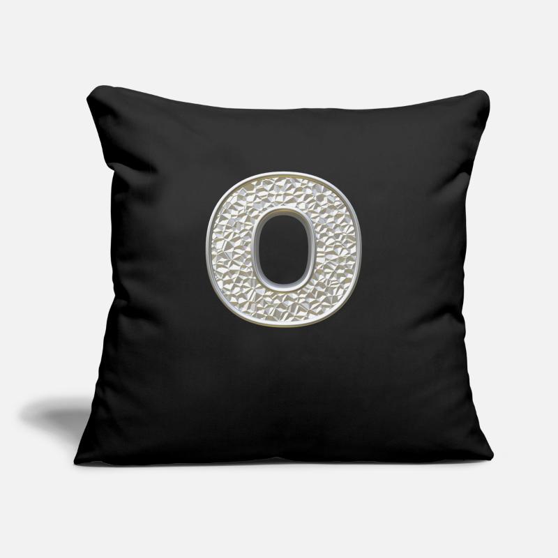 O, lettre, lettre O, initiale, initiale O, monogramme, Coussin et housse de 45 x 45 cm