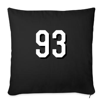 Numéro 93 - Coussin et housse de 45 x 45 cm - noir - Devant