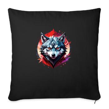 Wolf Tattoo - Sofa pillow with filling 45cm x 45cm - black - Front