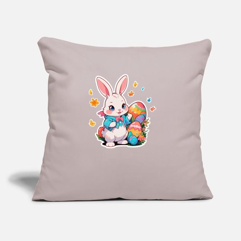 Easter Bunny with Multiple Eggs Sofa pillow with filling 45cm x 45cm