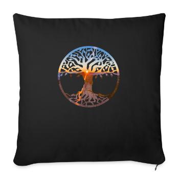 Arbre de vieLever du soleil - Coussin et housse de 45 x 45 cm - noir - Devant