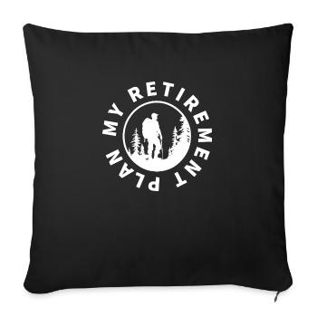 Hiker - Sofa pillow with filling 45cm x 45cm - black - Front
