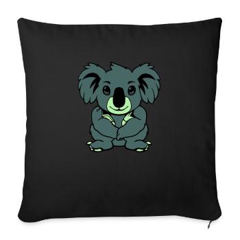 Koala Bear Comic Animal - Sofa pillow with filling 45cm x 45cm - black - Front