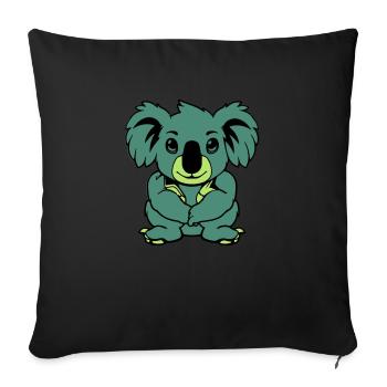 Koala Bear Comic Animal - Sofa pillow with filling 45cm x 45cm - black - Front
