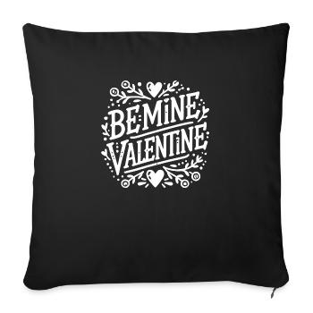 Be Mine Valentine - Coussin et housse de 45 x 45 cm - noir - Devant