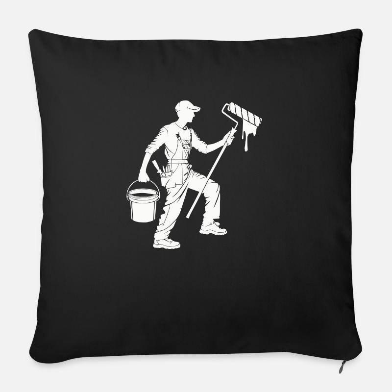 maler und lackierer - Sofakissen mit Füllung 45 x 45 cm - Schwarz
