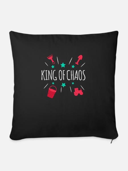 King of Chaos - Sofakissen mit Füllung 45 x 45 cm - Schwarz