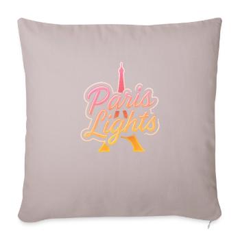 Paris Lights – Retro Neon Gradient - Sofa pillow with filling 45cm x 45cm - light taupe - Front