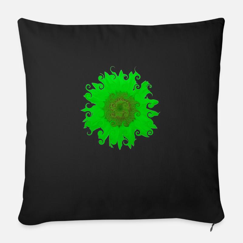 Sonnenblume - Sofakissen mit Füllung 45 x 45 cm - Schwarz