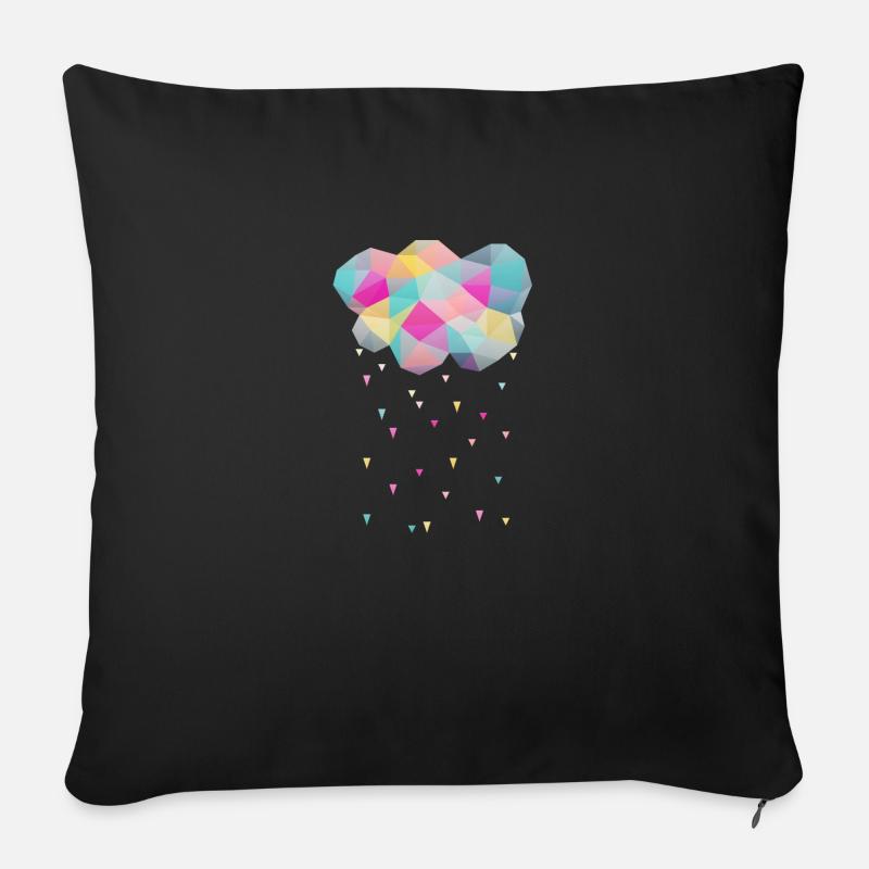 WOLKE - Sofakissen mit Füllung 45 x 45 cm - Schwarz