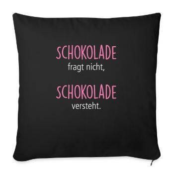 Schokolade - Sofakissen mit Füllung 45 x 45 cm - Schwarz - Vorne