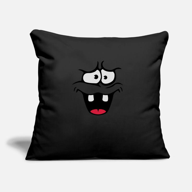 Insecure Anxious Comic Cartoon Face Sofa pillow with filling 45cm x 45cm