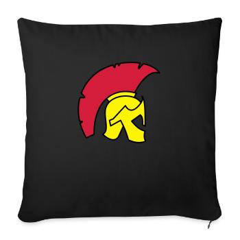 Spartan Helmet - Sofa pillow with filling 45cm x 45cm - black - Front