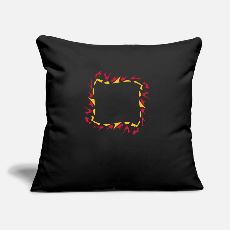 Abstract fire flame frame Sofa pillow with filling 45cm x 45cm