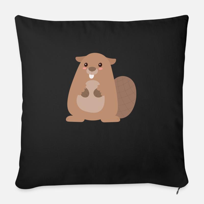 Biber - Sofakissen mit Füllung 45 x 45 cm - Schwarz