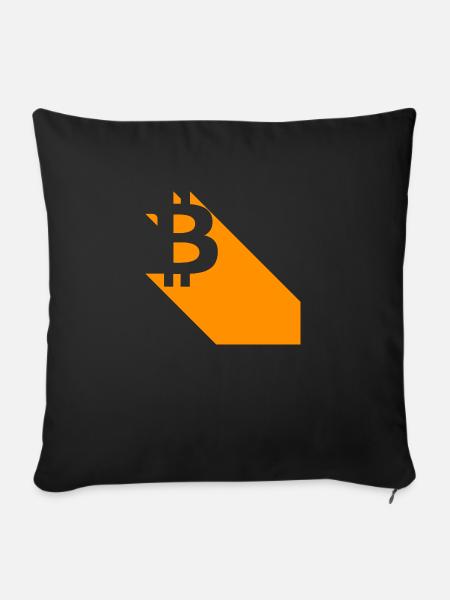 Bat Bitcoin - Sofakissen mit Füllung 45 x 45 cm - Schwarz