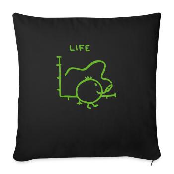 Statistiques de la vie - Coussin et housse de 45 x 45 cm - noir - Devant
