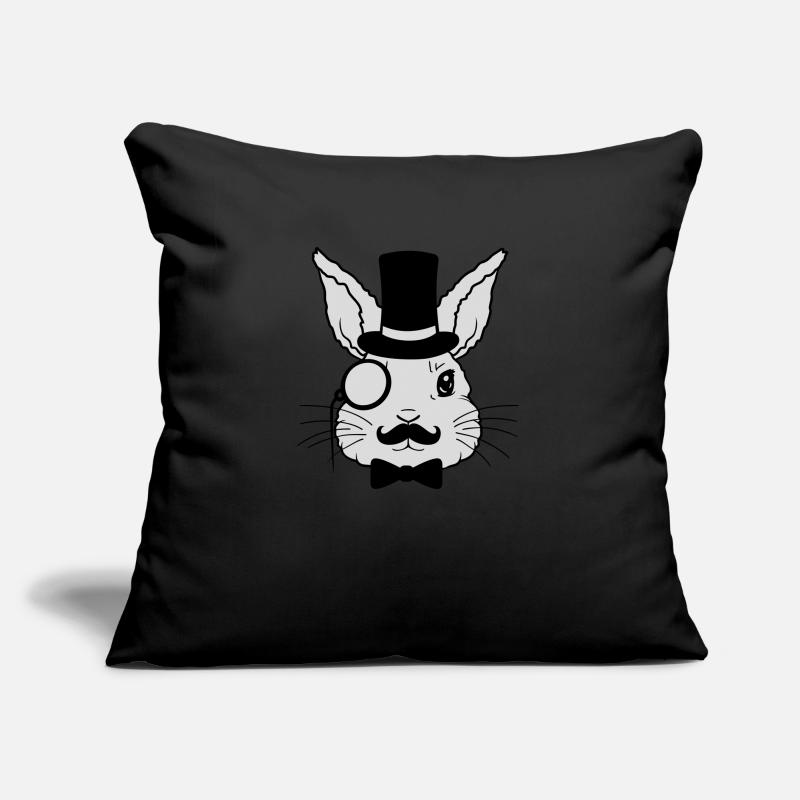 Cylindre monocle Sir Rabbit Coussin et housse de 45 x 45 cm