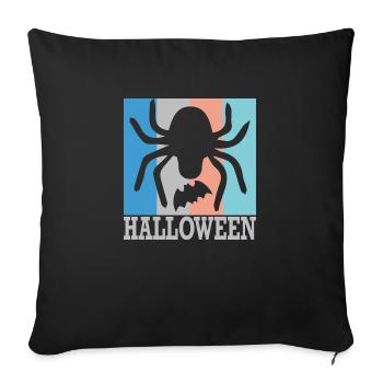 Halloween T-Shirt - Sofa pillow with filling 45cm x 45cm - black - Front