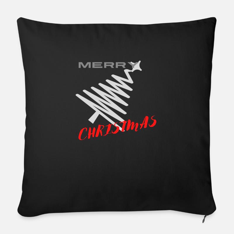 Arbre de Noël moderne - Coussin et housse de 45 x 45 cm - noir