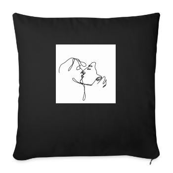 Connexion Kissing - Coussin et housse de 45 x 45 cm - noir - Devant