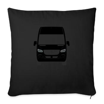 Sprinter W907 W910 front front - color changeable - Sofa pillow with filling 45cm x 45cm - black - Front