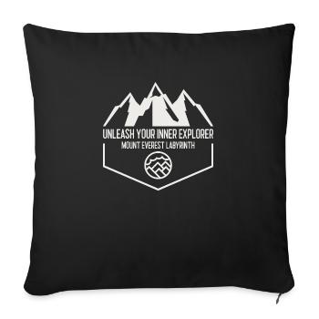 Libérez votre explorateur du labyrinthe du mont Everest - Coussin et housse de 45 x 45 cm - noir - Devant