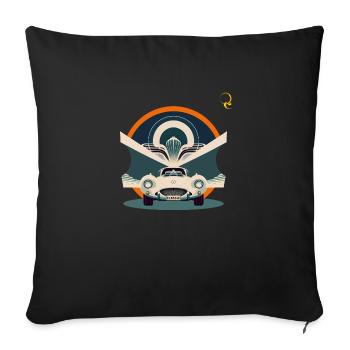 WINGS OF THE PAST - Sofa pillow with filling 45cm x 45cm - black - Front