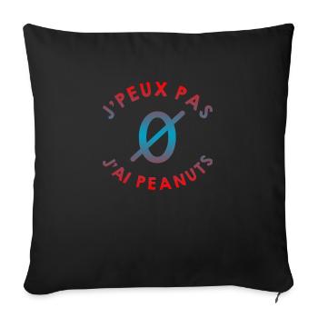 j'peux pas, j'ai peanuts - Coussin et housse de 45 x 45 cm - noir - Devant