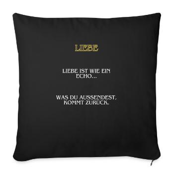 Echolove - Sofakissen mit Füllung 45 x 45 cm - Schwarz - Vorne