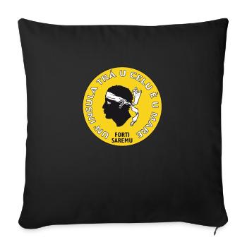 CORSICA : UN' INSULA TRÁ U CELU È U MARE - Sofa pillow with filling 45cm x 45cm - black - Front