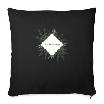 #linkespinner - Sofakissen mit Füllung 45 x 45 cm - Schwarz - Vorne