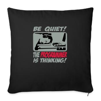 theprogrammer_3c - Coussin et housse de 45 x 45 cm - noir - Devant
