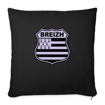 breizh bretagne - Sofa pillow with filling 45cm x 45cm - black - Front