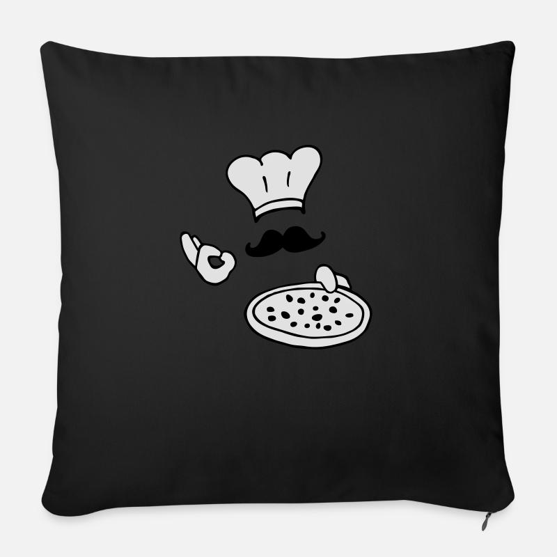 pizza - Sofakissen mit Füllung 45 x 45 cm - Schwarz