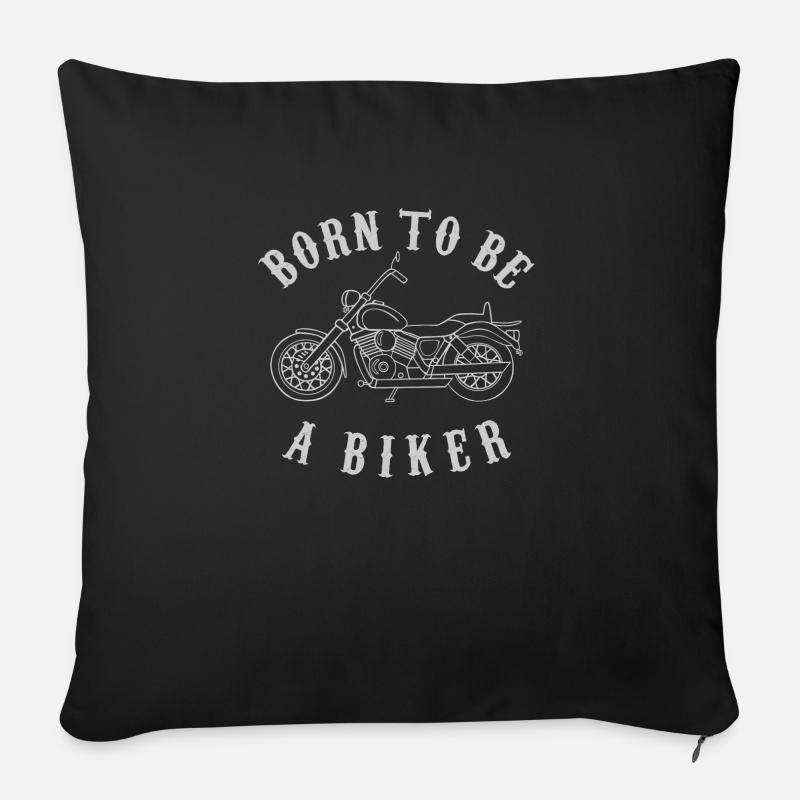 Born To Be A Biker Motorrad - Sofakissen mit Füllung 45 x 45 cm - Schwarz
