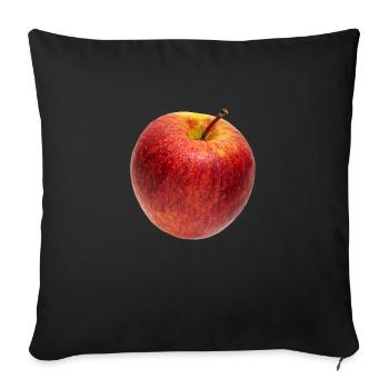 Apple - Sofa pillow with filling 45cm x 45cm - black - Front