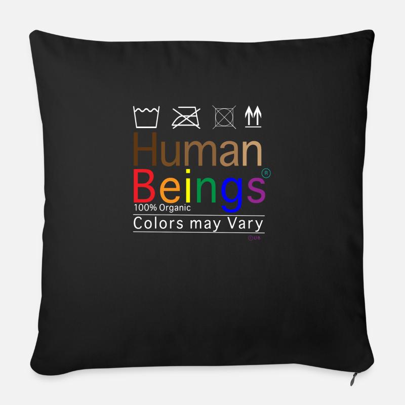 Human Beings - Sofakissen mit Füllung 45 x 45 cm - Schwarz