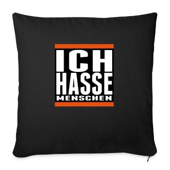 je déteste les gens cool proverbes gamer sticker - Coussin et housse de 45 x 45 cm - noir - Devant