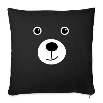Cute Little Teddybear Face - Sofakissen mit Füllung 45 x 45 cm - Schwarz - Vorne